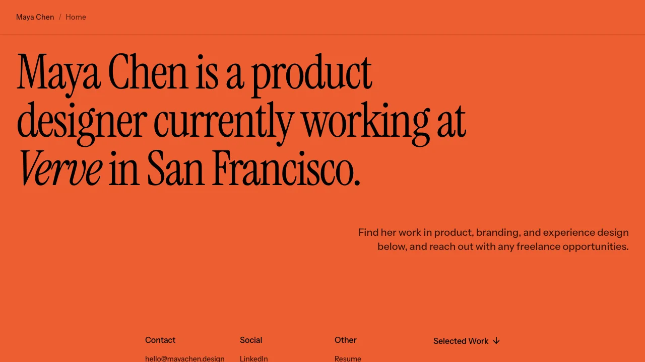 Loading preview of Ember - Bold Designer Portfolio